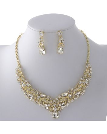 Rhinestone Necklace Set
