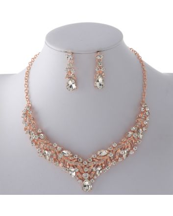 Rhinestone Necklace Set