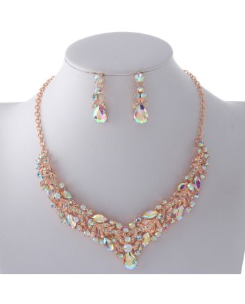 Rhinestone Necklace Set