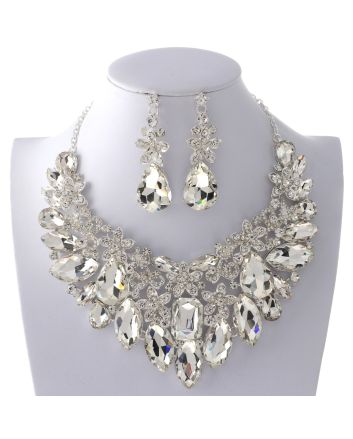 Rhinestone Necklace Set