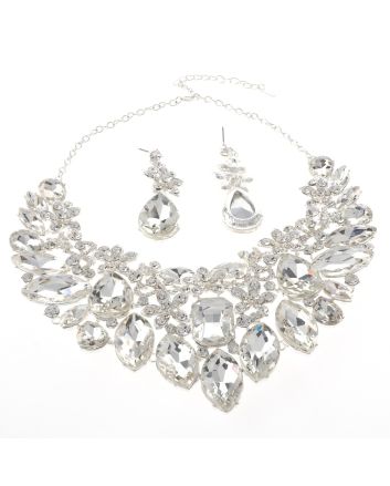 Rhinestone Necklace Set