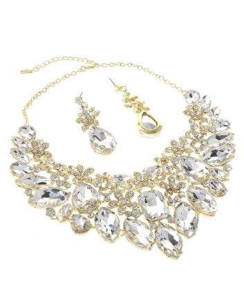 Rhinestone Necklace Set