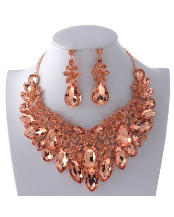 Rhinestone Necklace Set
