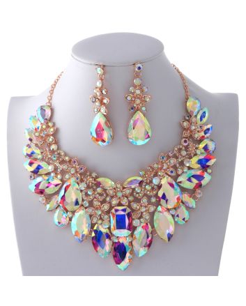 Rhinestone Necklace Set