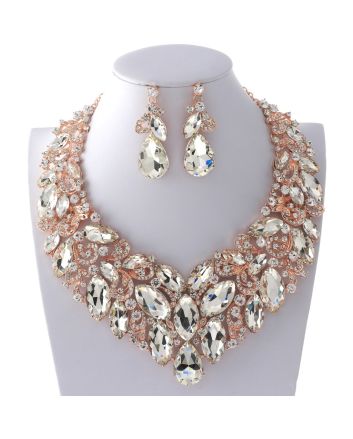 Rhinestone Necklace Set