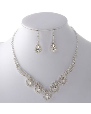Rhinestone Necklace Set 