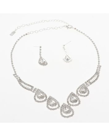 Rhinestone Necklace Set 