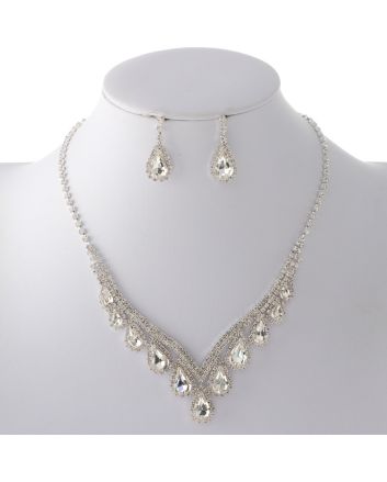 Rhinestone Necklace Set 