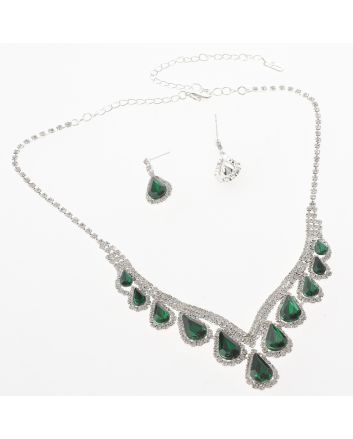 Rhinestone Necklace Set 