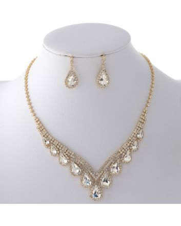 Rhinestone Necklace Set 