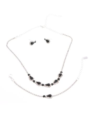 Rhinestone Necklace Earring Set