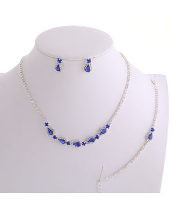 Rhinestone Necklace Earring Set