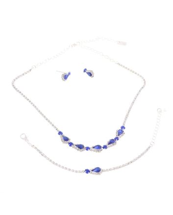 Rhinestone Necklace Earring Set