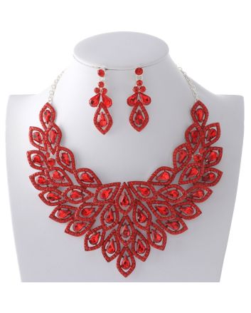 Rhinestone Necklace Set