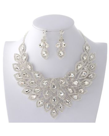 Rhinestone Necklace Set