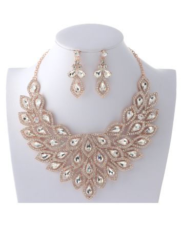 Rhinestone Necklace Set