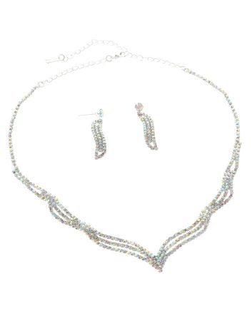 Rhinestone Necklace Set 