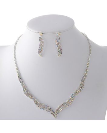 Rhinestone Necklace Set 
