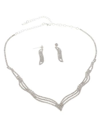 Rhinestone Necklace Set 