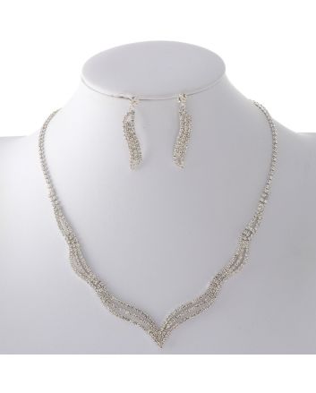 Rhinestone Necklace Set 