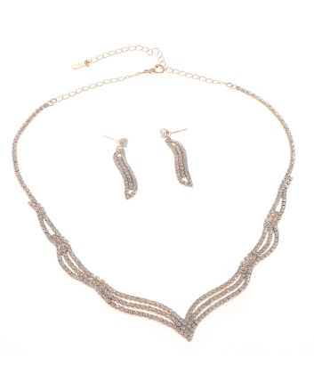 Rhinestone Necklace Set