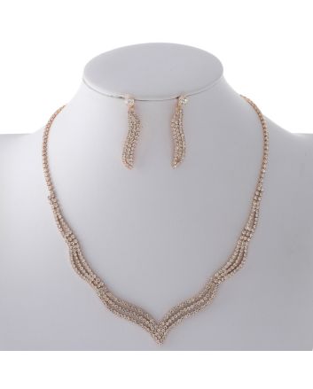 Rhinestone Necklace Set