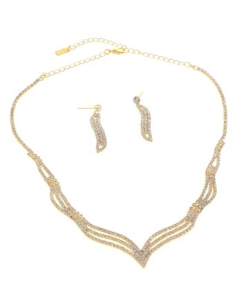 Rhinestone Necklace Set 