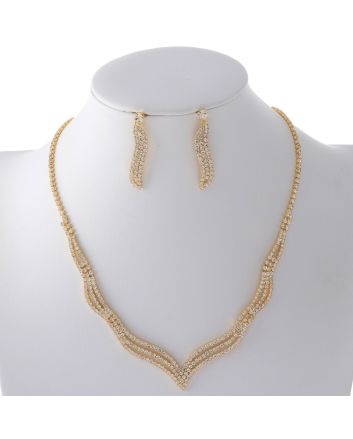 Rhinestone Necklace Set 