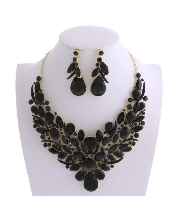 CRYSTAL RHINESTONE NECKLACE SET