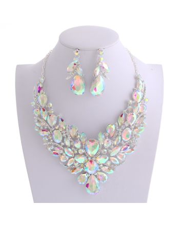 CRYSTAL RHINESTONE NECKLACE SET