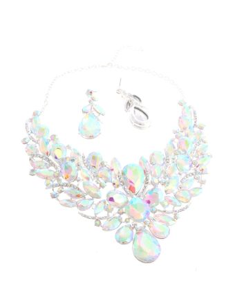 CRYSTAL RHINESTONE NECKLACE SET