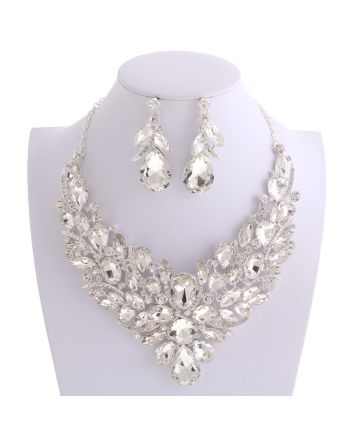 CRYSTAL RHINESTONE NECKLACE SET