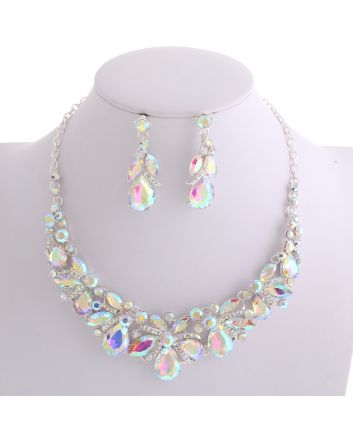 CRYSTAL RHINESTONE NECKLACE SET