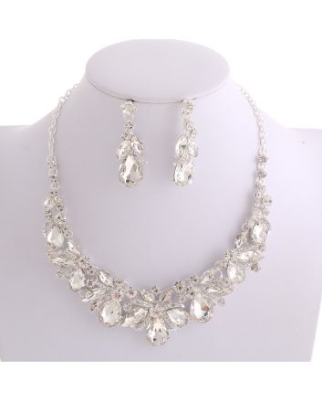 CRYSTAL RHINESTONE NECKLACE SET