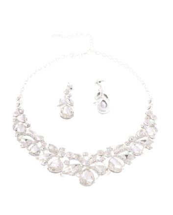 CRYSTAL RHINESTONE NECKLACE SET