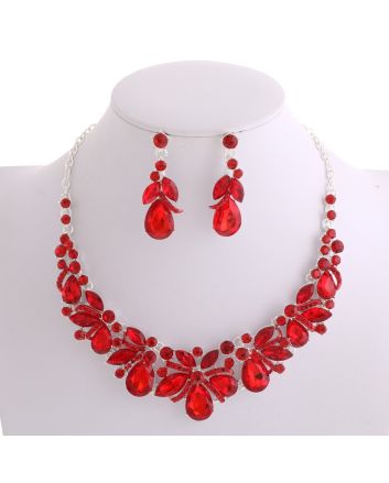 CRYSTAL RHINESTONE NECKLACE SET