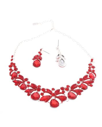 CRYSTAL RHINESTONE NECKLACE SET