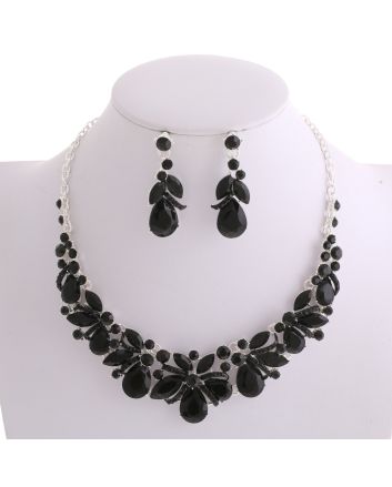CRYSTAL RHINESTONE NECKLACE SET