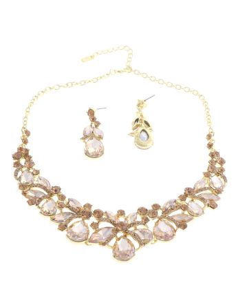 CRYSTAL RHINESTONE NECKLACE SET
