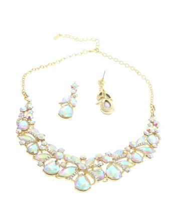 CRYSTAL RHINESTONE NECKLACE SET