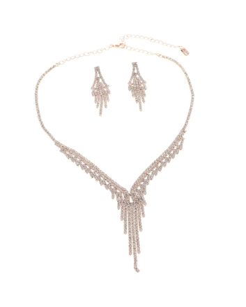 Rhinestone Necklace Set