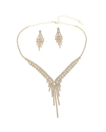 Rhinestone Necklace Set