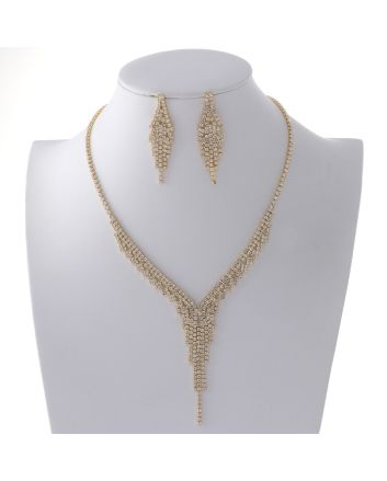 Rhinestone Necklace Set