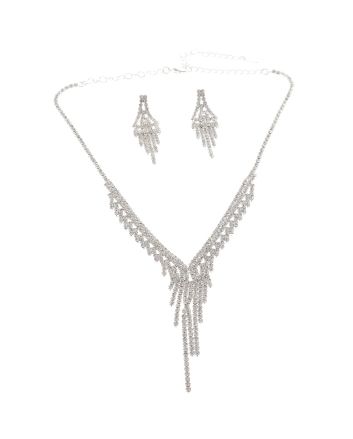 Rhinestone Necklace Set