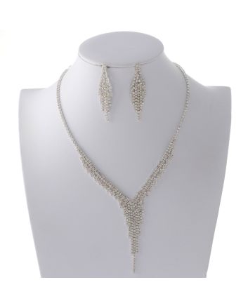 Rhinestone Necklace Set