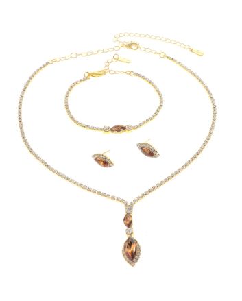 Rhinestone Necklace Set