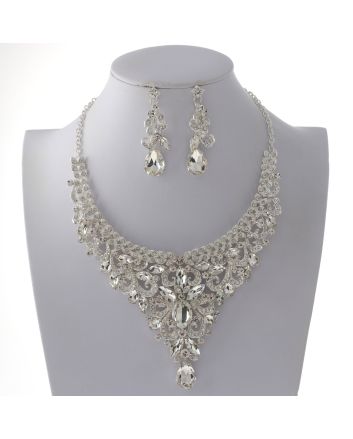 Rhinestone Necklace Set