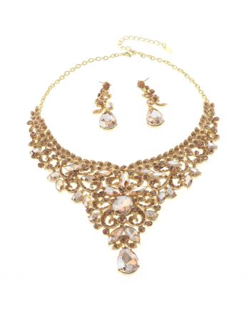 Rhinestone Necklace Set