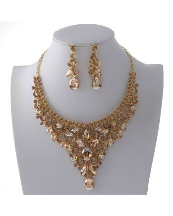 Rhinestone Necklace Set