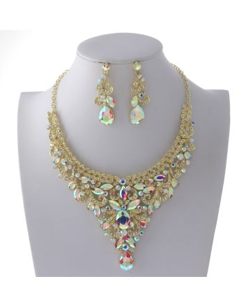 Rhinestone Necklace Set